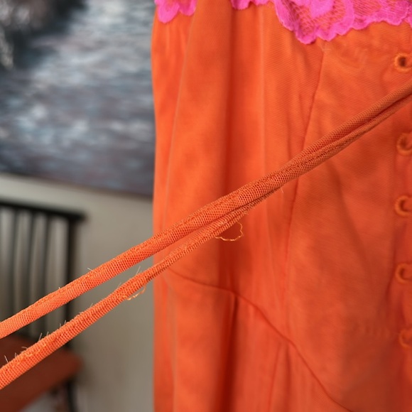 HOUSE OF CB 'Aiza' Flame Orange Maxi Dress NWOT size L - Picture 8 of 16